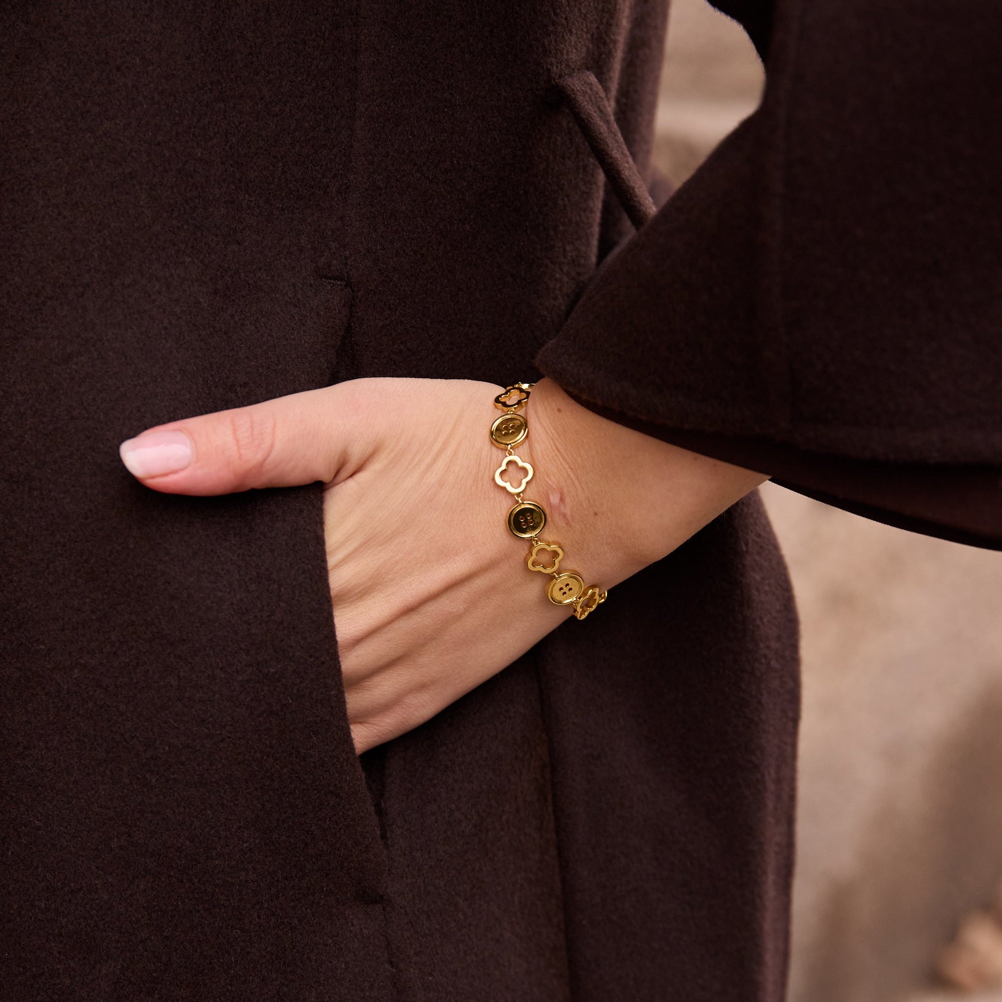 Clover Button Bracelet