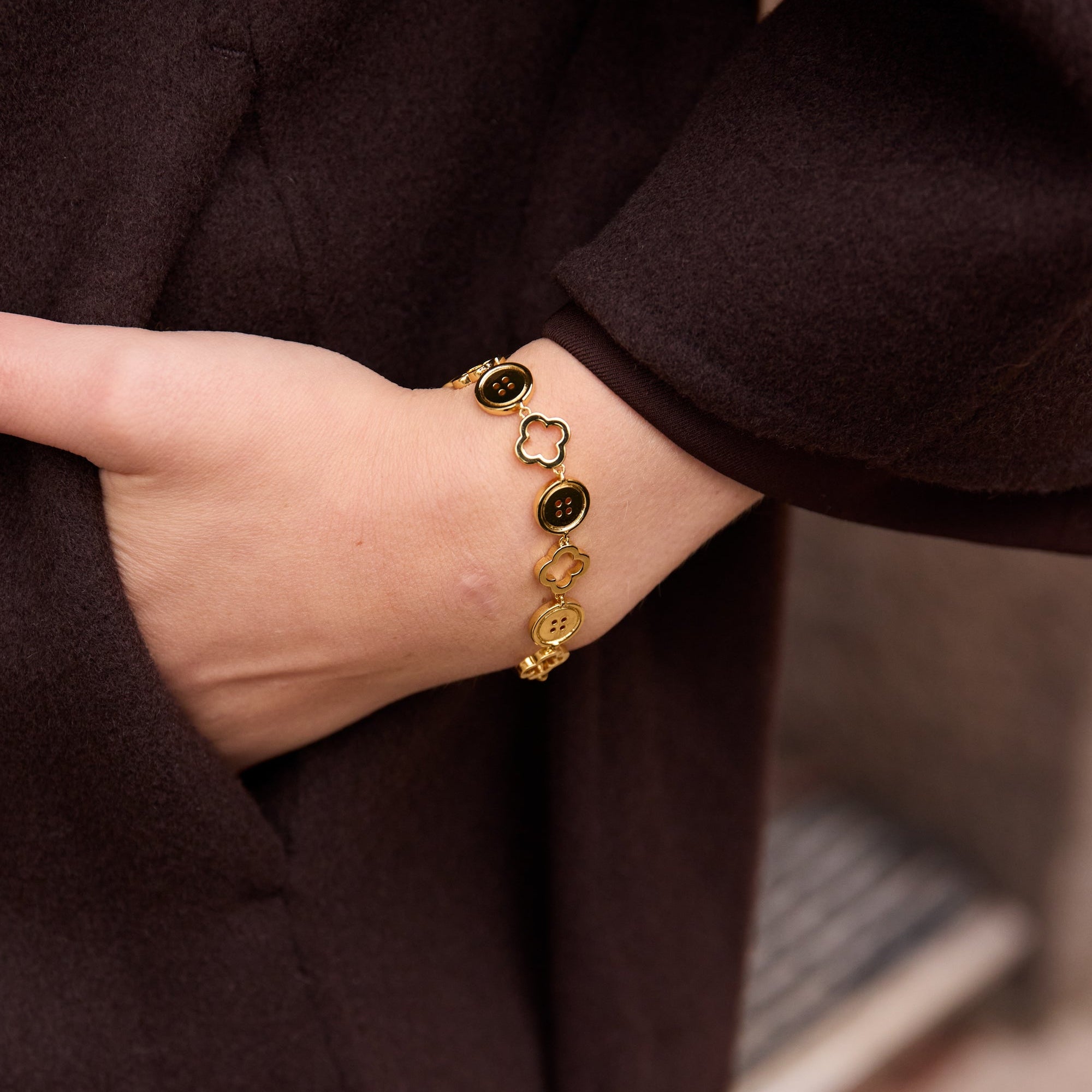Clover Button Bracelet
