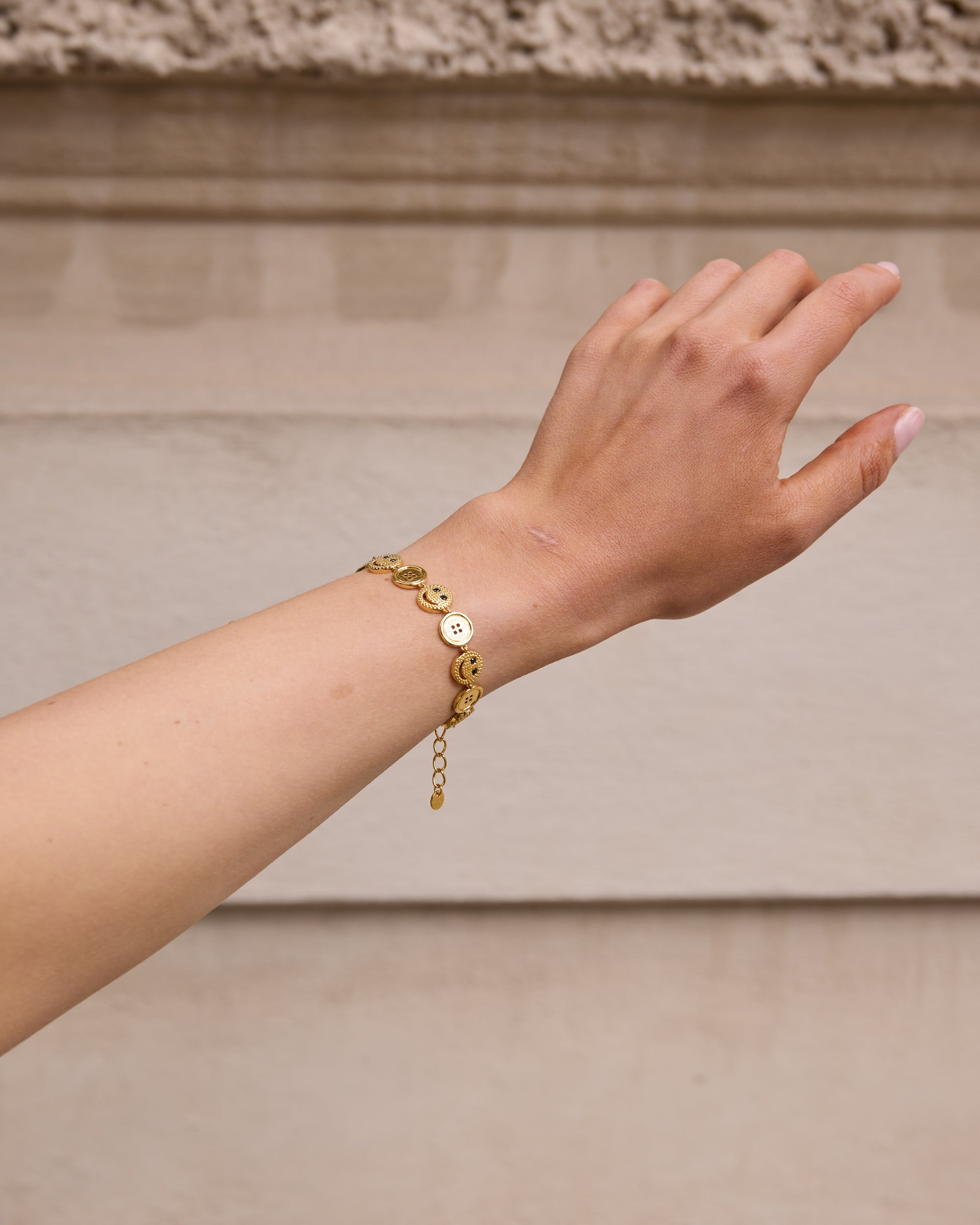 Smiley Button Bracelet