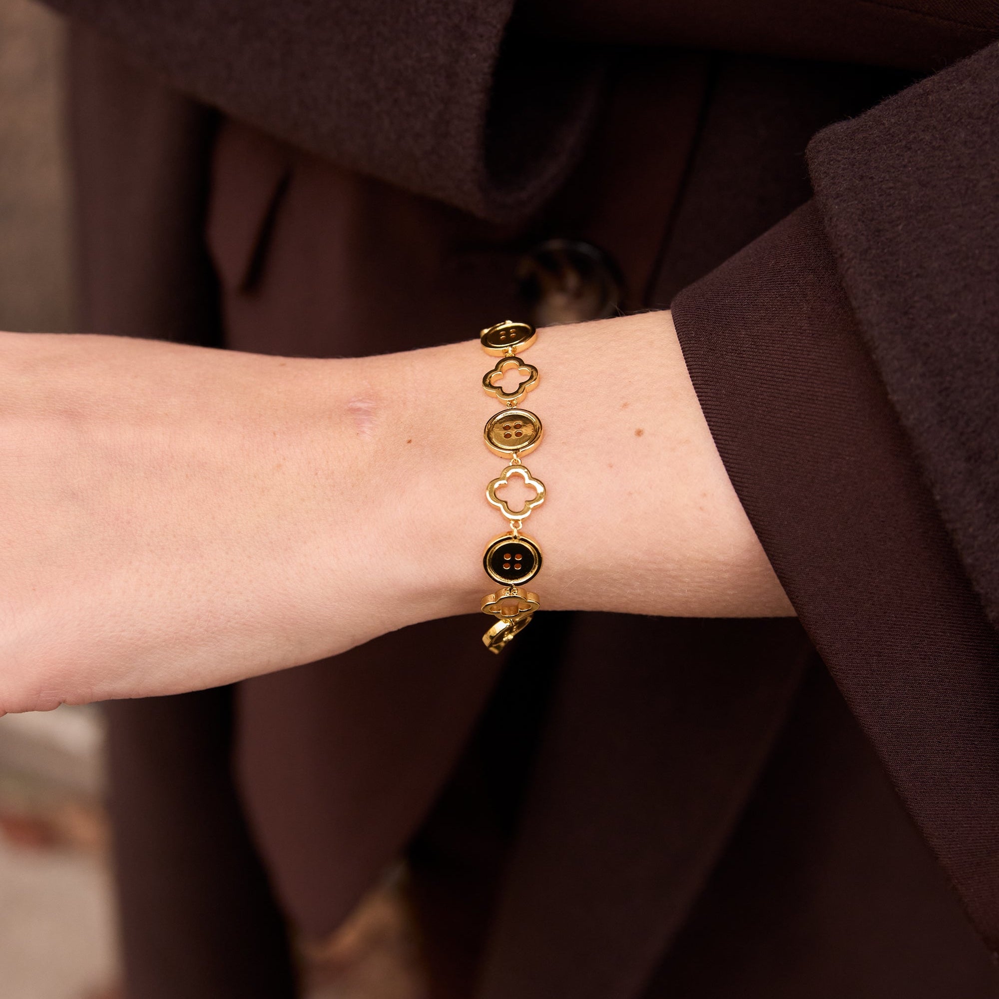 Clover Button Bracelet