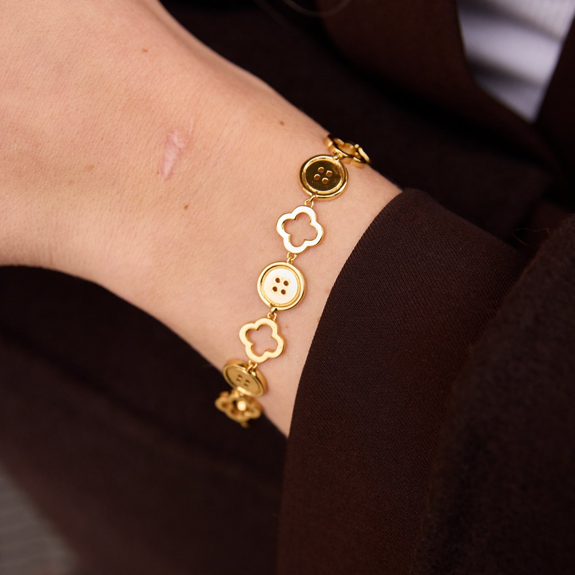 Clover Button Bracelet