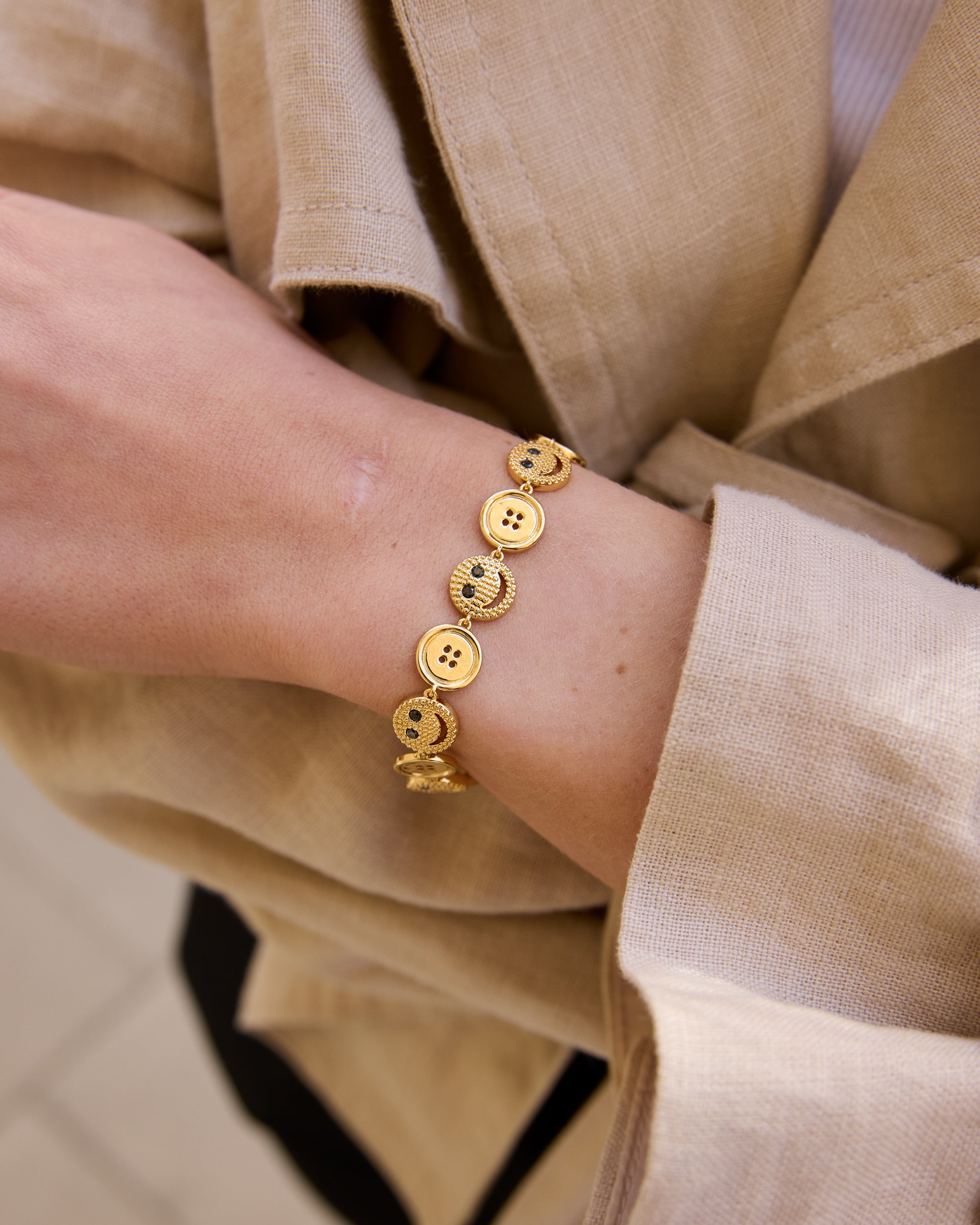 Smiley Button Bracelet