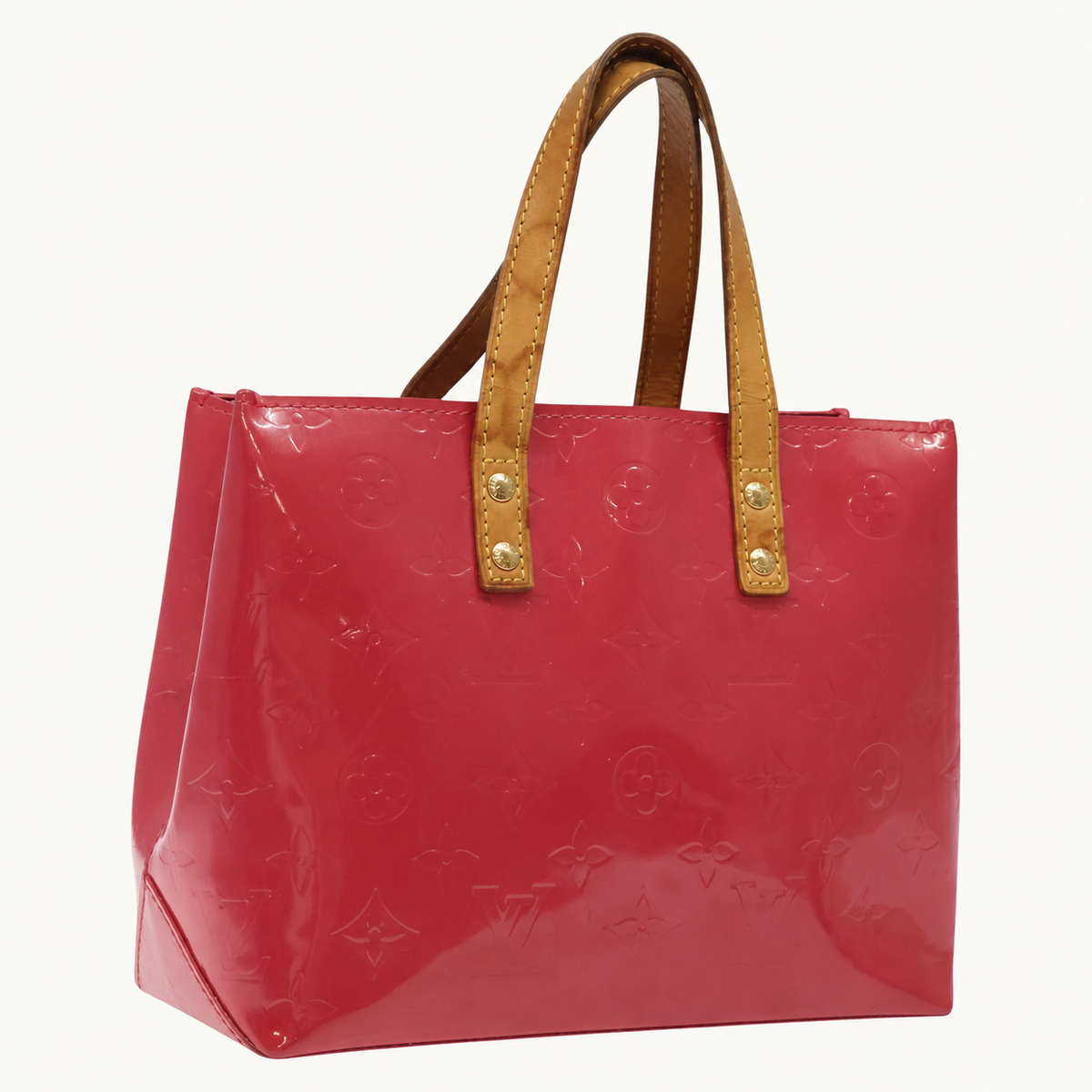 Pre-owned Louis Vuitton Reade Monogram Vernis PM Rosa