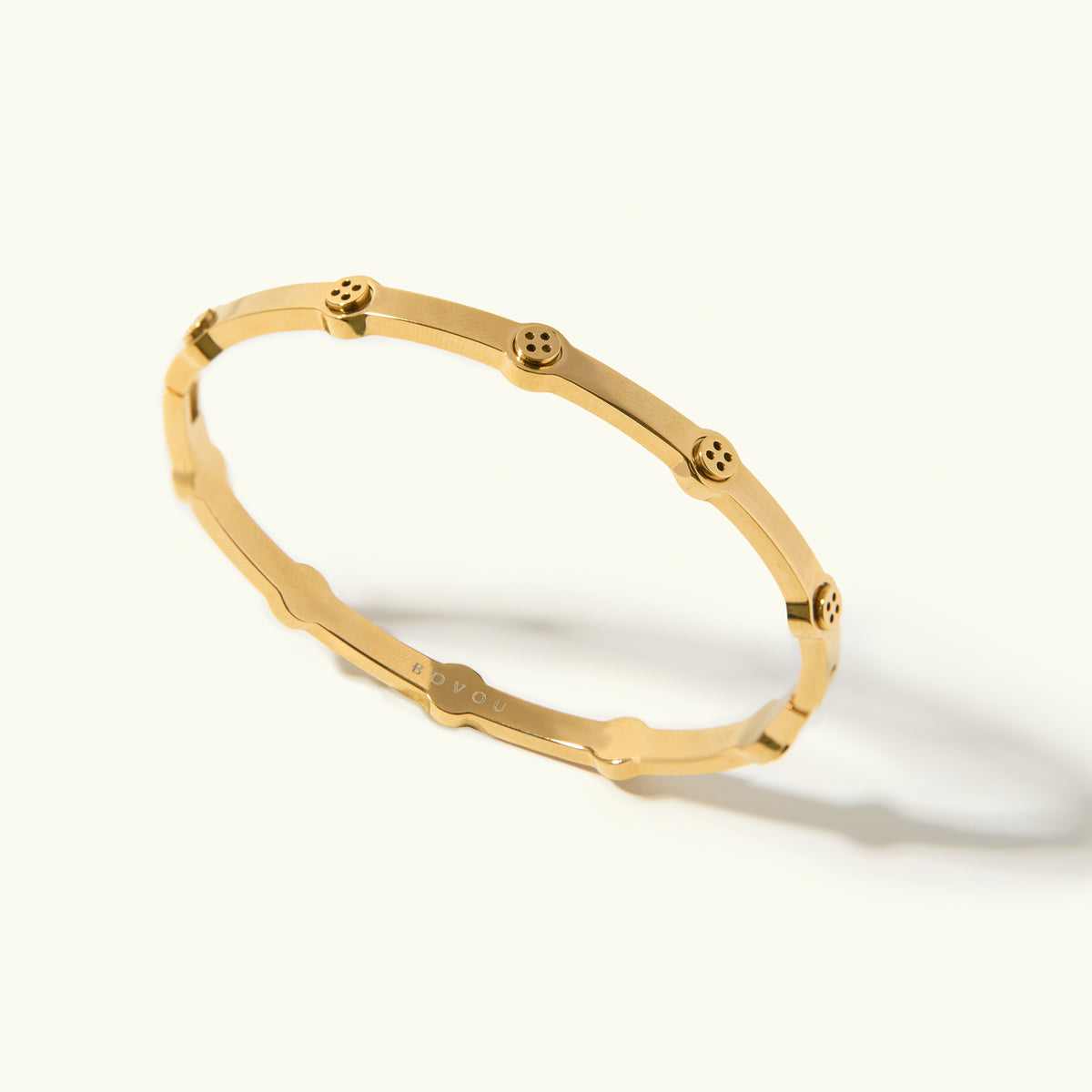 Spring Button Bangle Classic Button Bangle