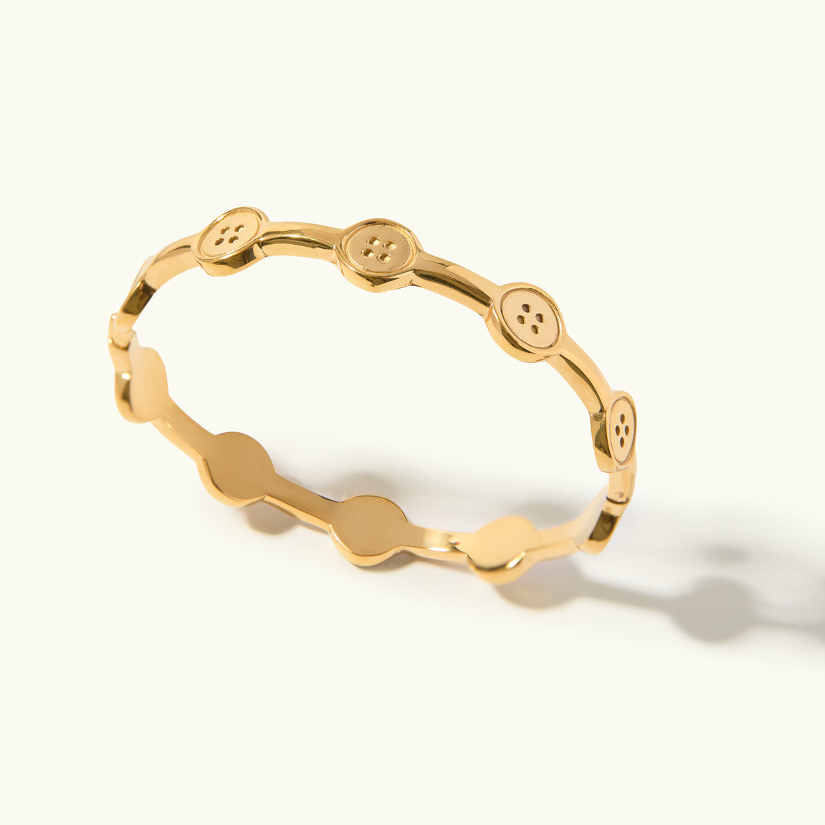 Spring Button Bangle Bold Button Bangle