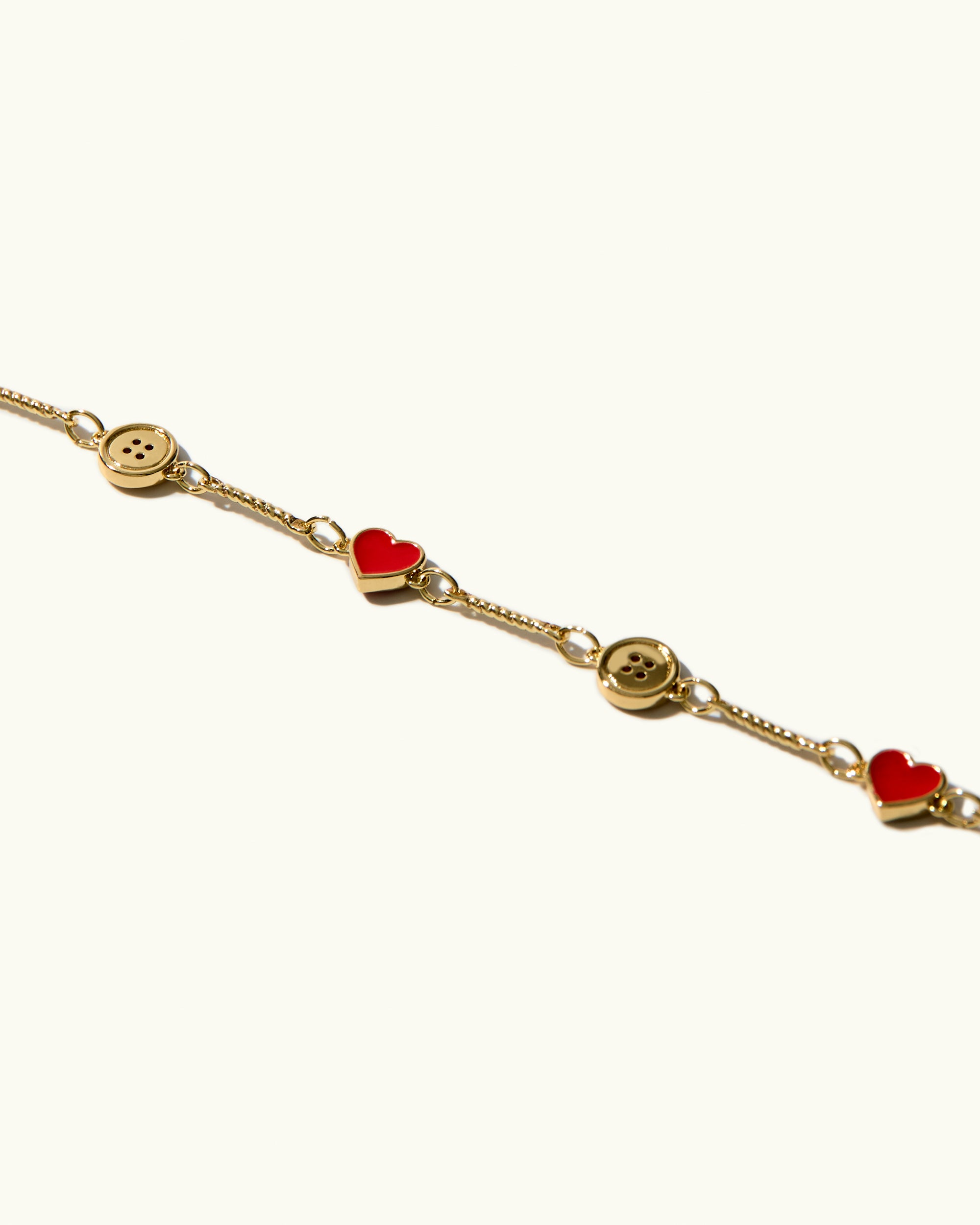Heart Button Braclet