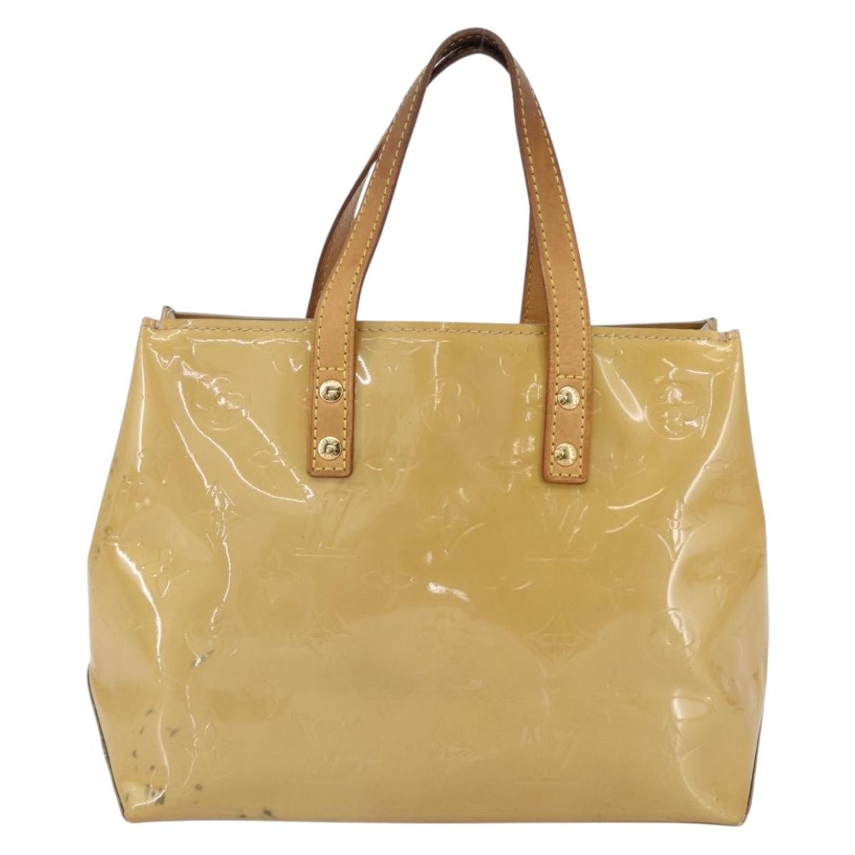 Pre-owned Louis Vuitton Reade Monogram Vernis PM Beige